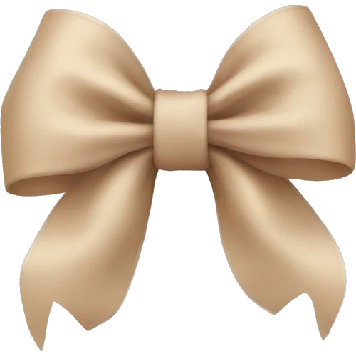 Beige bow emoji