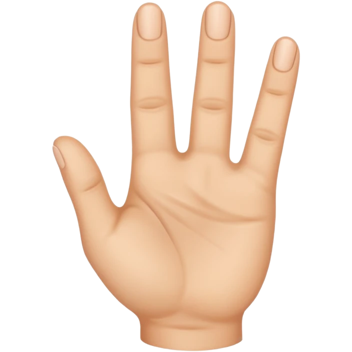 a hand with three fingers up emoji