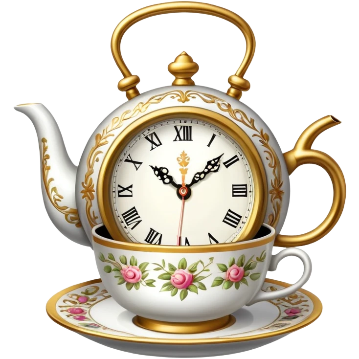 clock that tea emoji