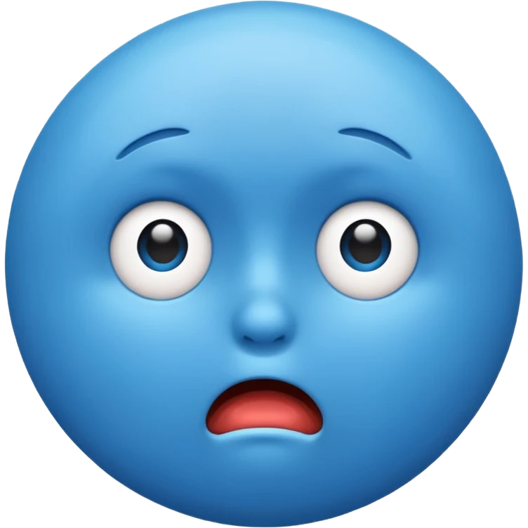 🔵+😱 emoji