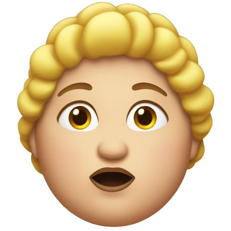 fat woman surprised emoji