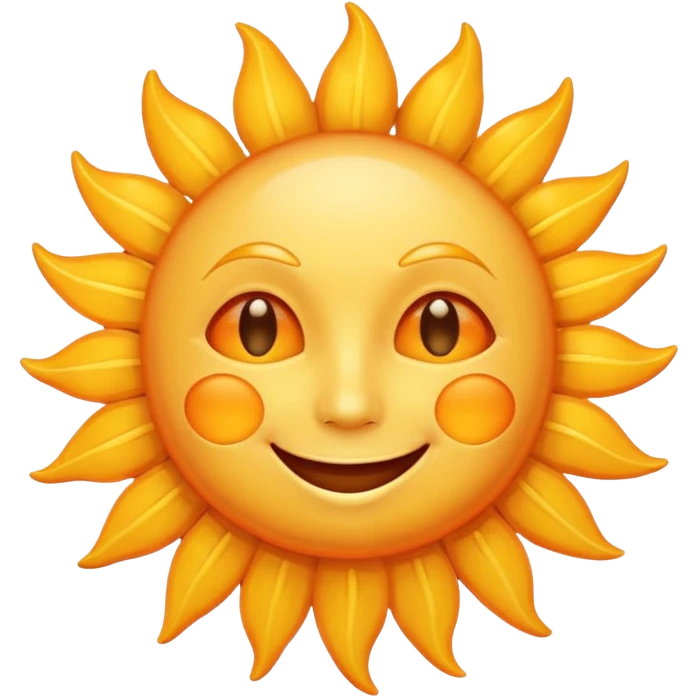 Retro Sun face no background emoji