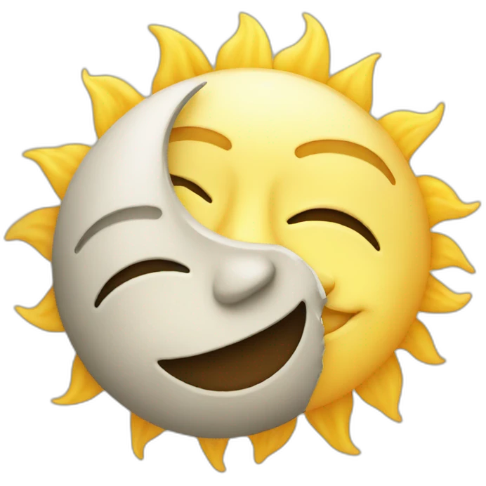Sun and moon emoji
