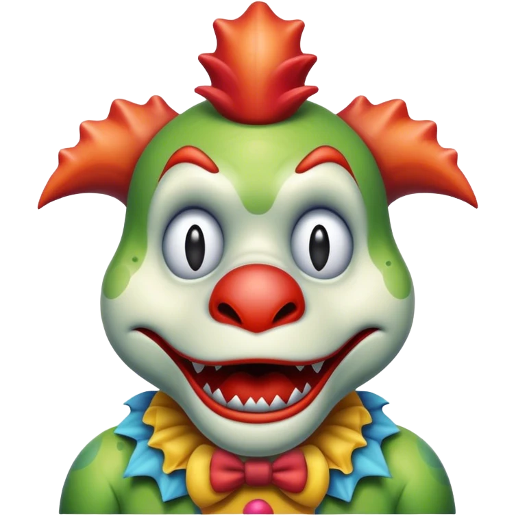 sad dinosaur clown emoji
