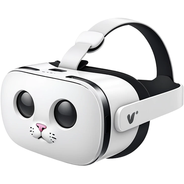 Apple Vision Pro 9 VR headset with cat logo on it  emoji