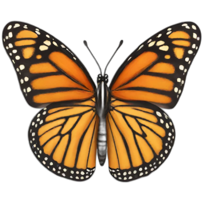 Monarch butterfly emoji