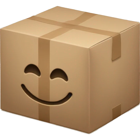 a box with "sony" word on it emoji