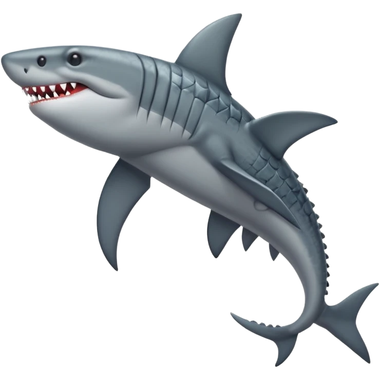 Shark with cat legs and cocodrile tail emoji