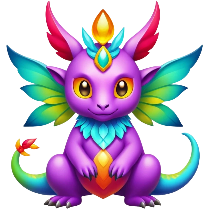 divine complex colorful bright vibrant aesthetic-scenic-Fakémon-creature emoji