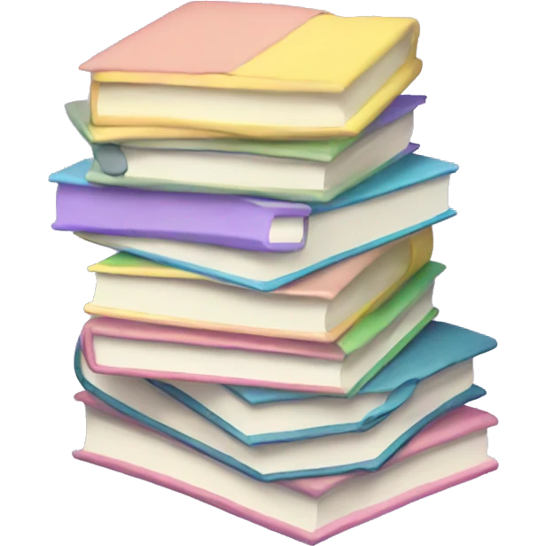 Pastel stack of books  emoji