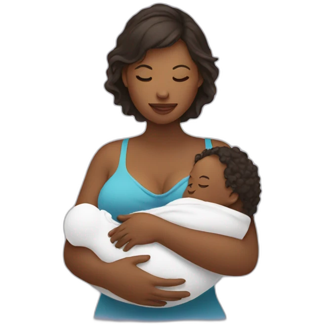 Woman breastfeeding her baby emoji