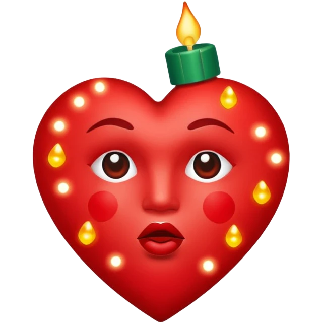 kiss mark with christmas vibes emoji