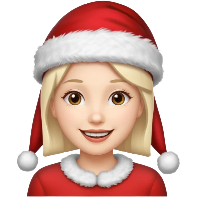 women santa with party cap   emoji