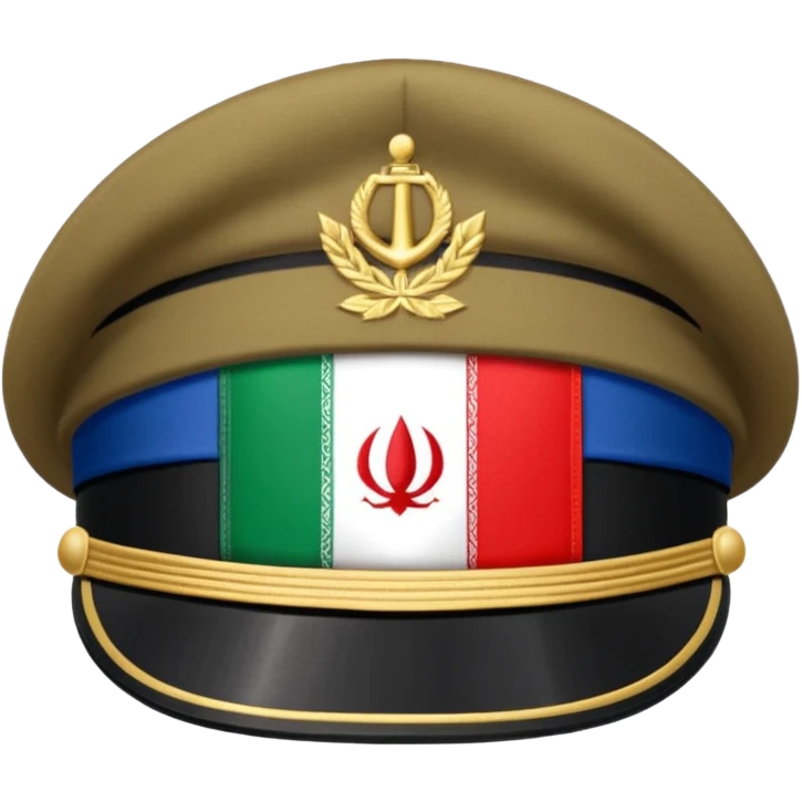 کلاه سرباز و پرچم ایران emoji