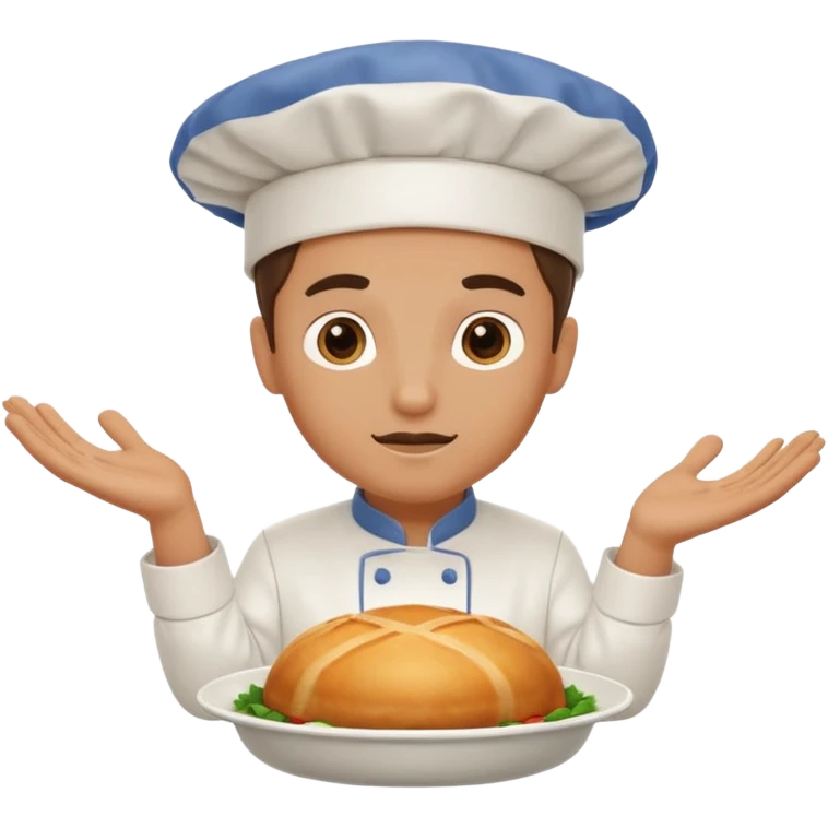 chef presenting a covered dish emoji