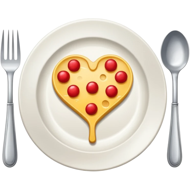plato y cubiertos en una mesa emoji