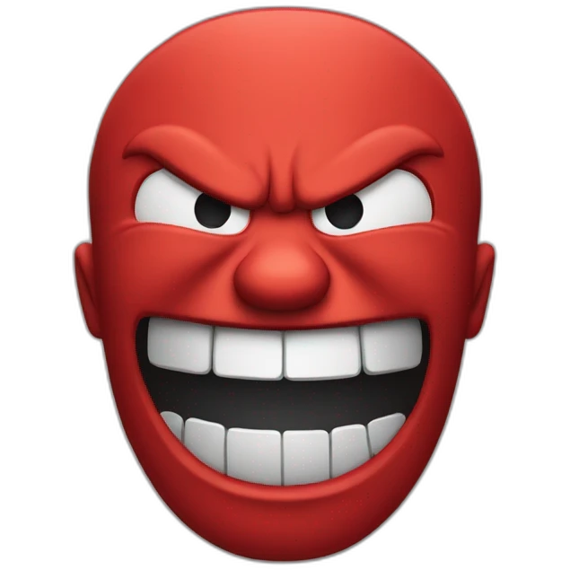 angry laugh in red face emoji