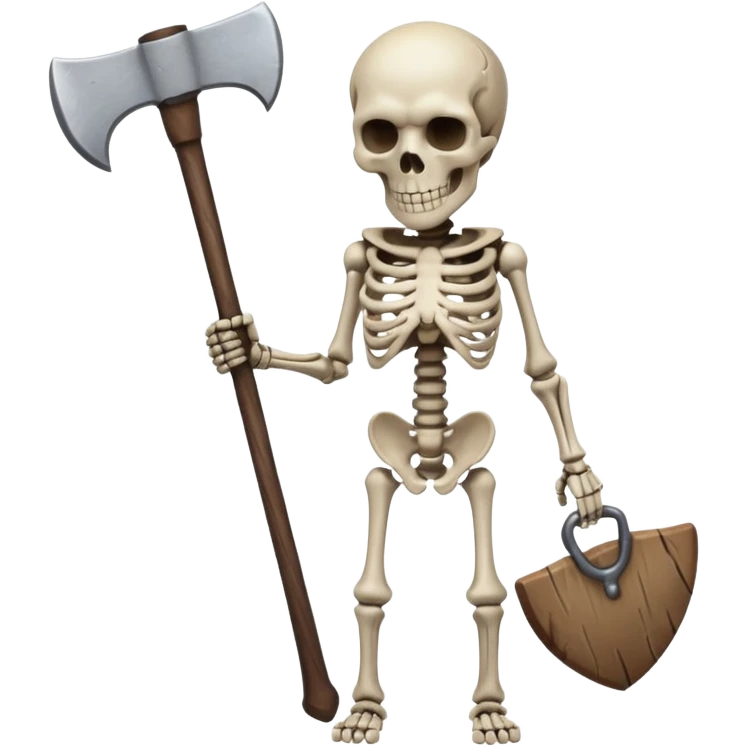  skeleton with axe  emoji