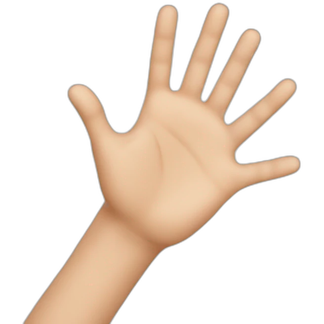 hand hello emoji