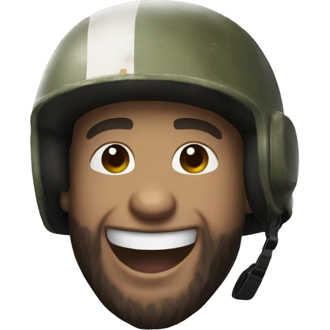 man laughing with PUBG Helmet emoji