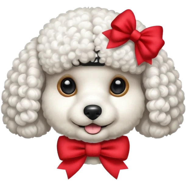 Poodle de laço emoji