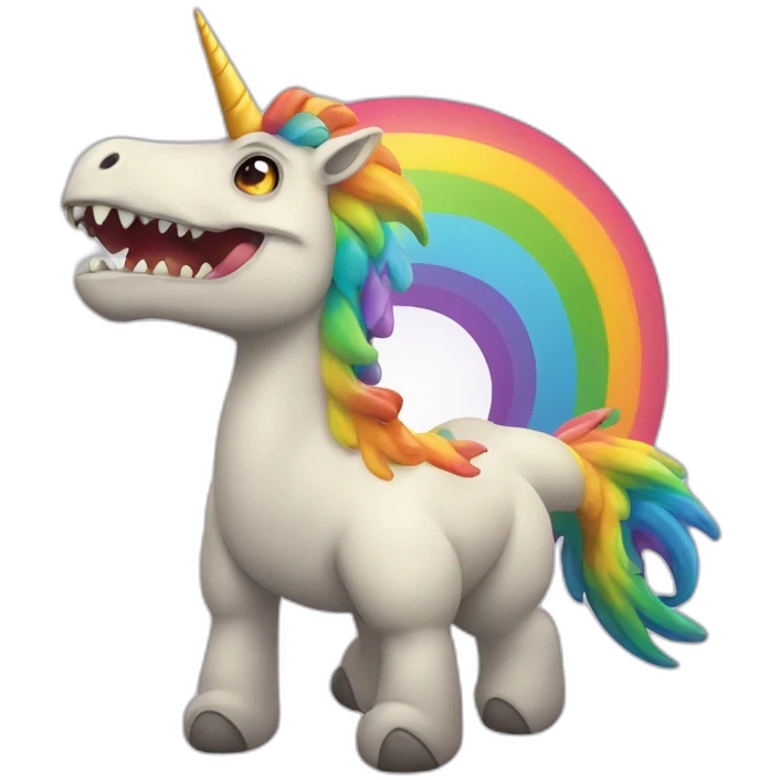 unicorn-tyrannosaurus-rainbow emoji