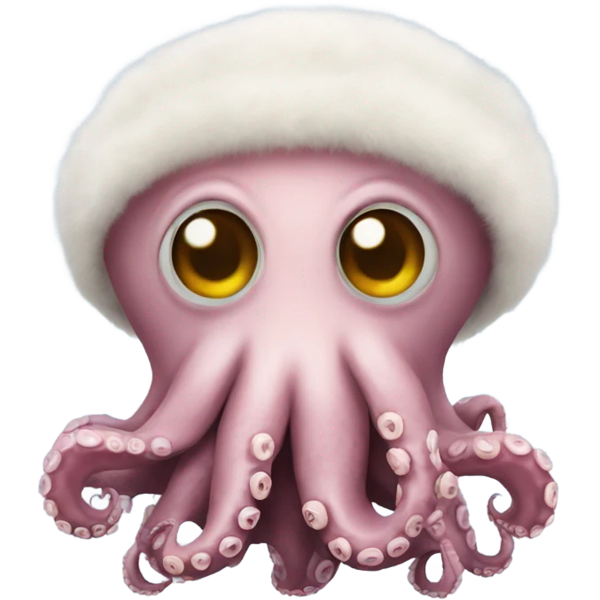 Octopus in a fur coat emoji