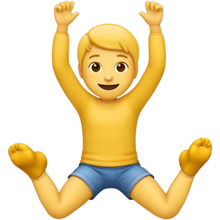 Emoji kicking his feet behind his head emoji