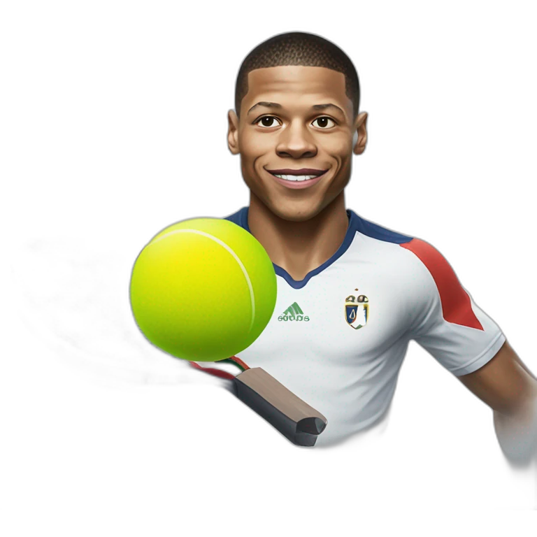 Mbappé qui joue au ping pong emoji