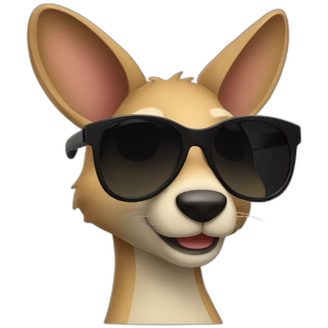 kangourou black sunglasses emoji