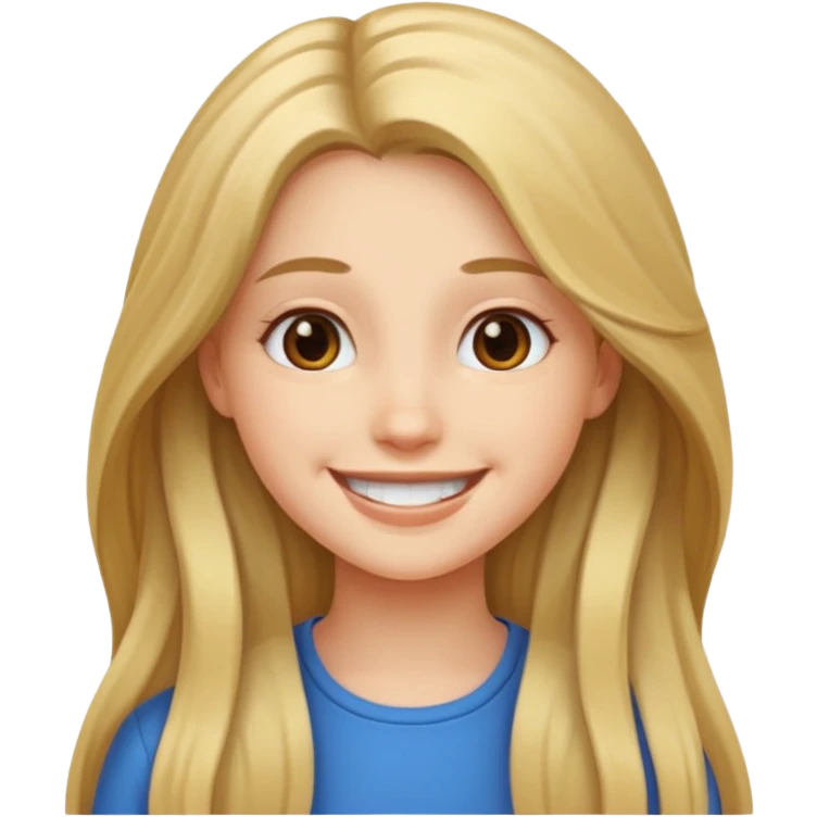 smiling girl with long hair emoji