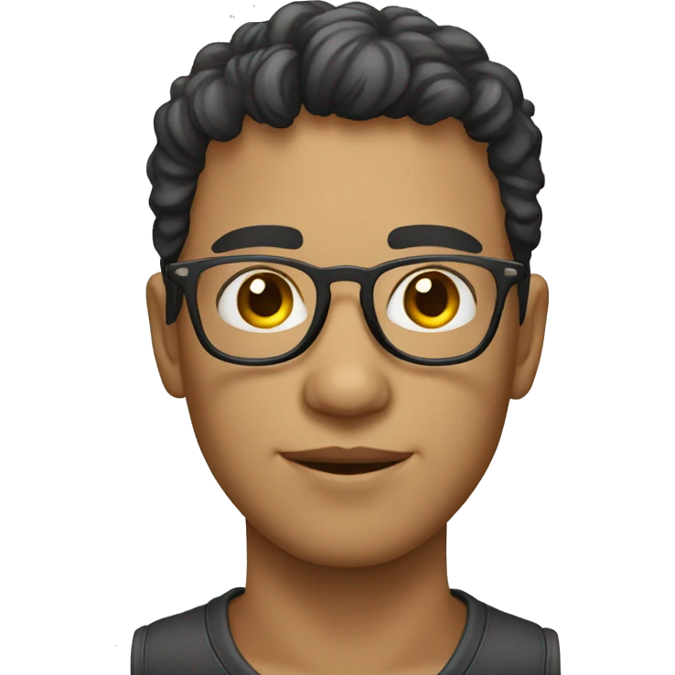 Un joven con lentes muy atractivo  emoji