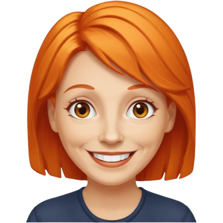 old adult female, orange hair emoji