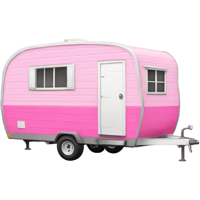 Pink trailer home emoji