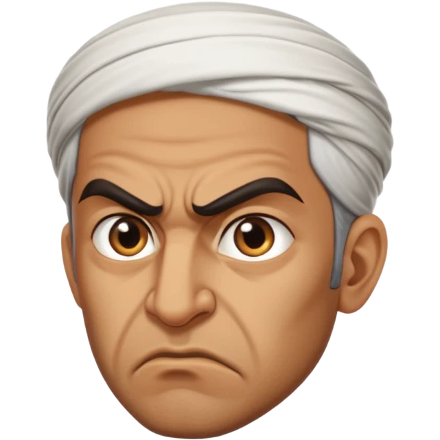 in profile, angry Iranian emoji