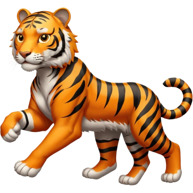 High resolution of a runnig tigar emoji
