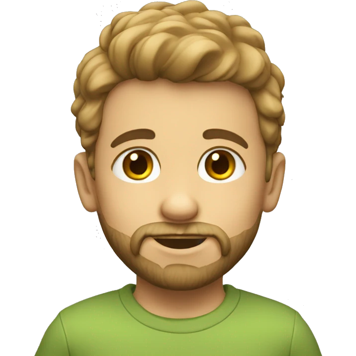 Niño con pelo rubio barbas de chivo emoji