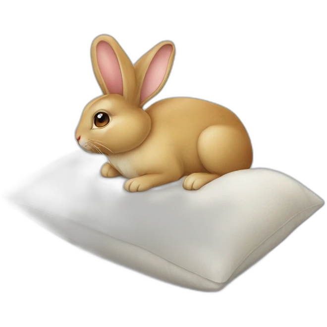 Rabbit with pillow emoji