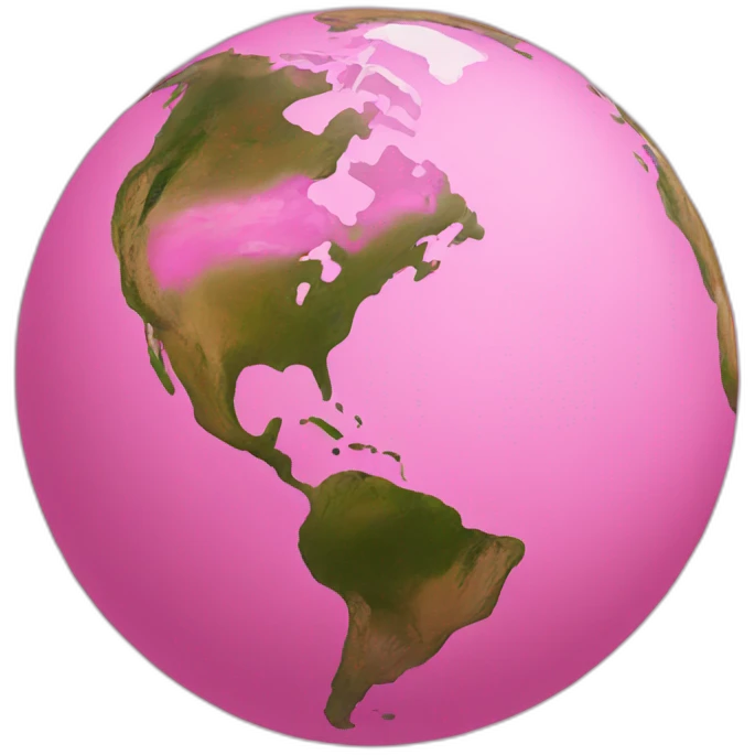 pink earth emoji