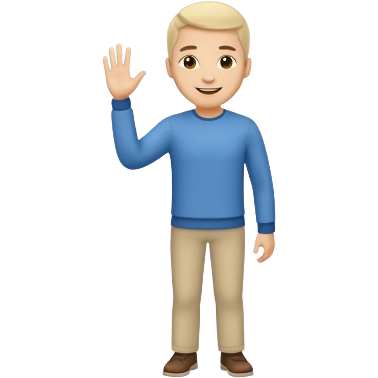 ligth man full body greeting emoji