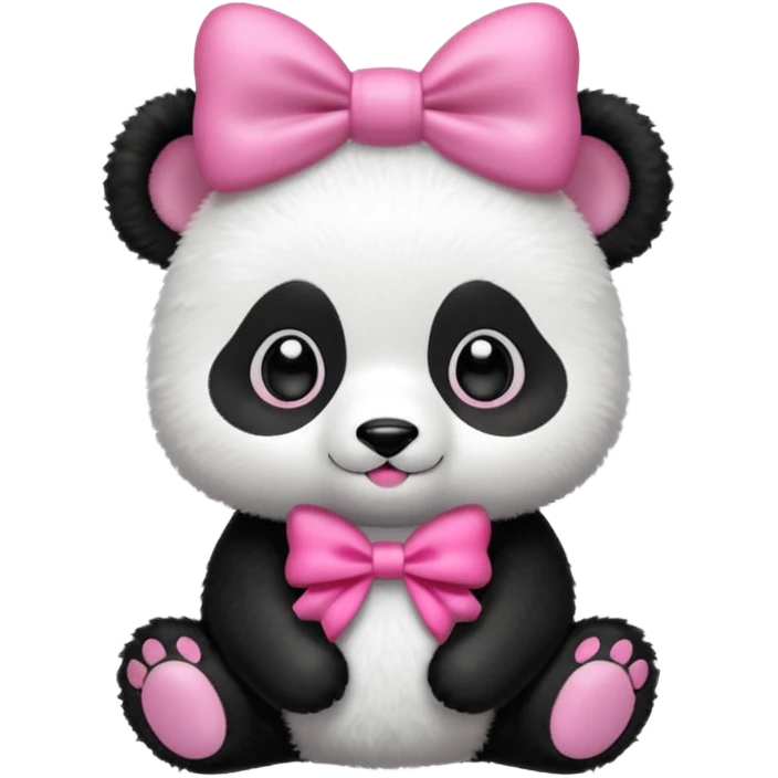 baby Panda with glassé emoji