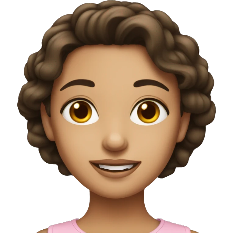 Beautiful brunette girl emoji