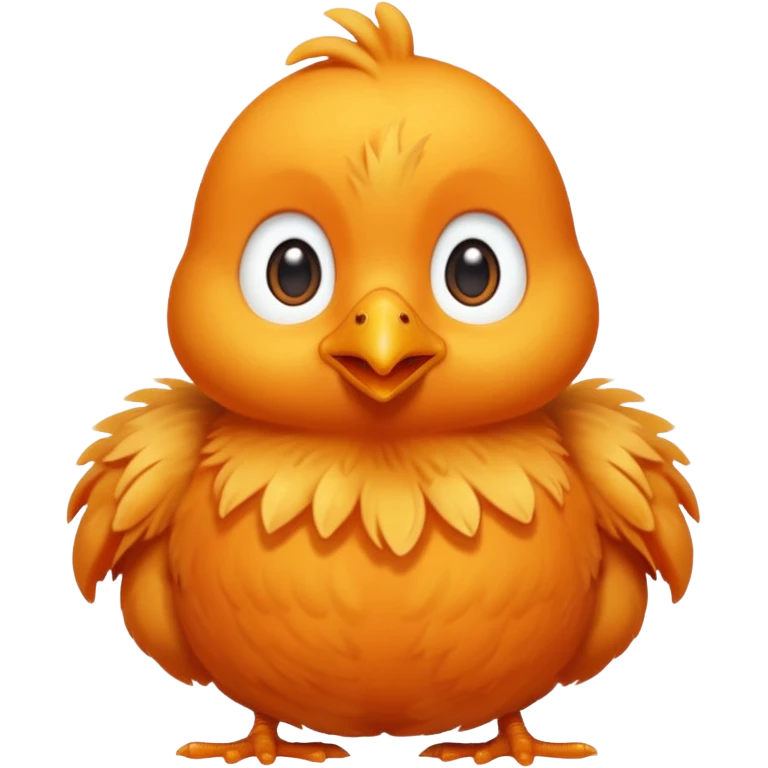 Orange colored chicken baby 🐥   emoji