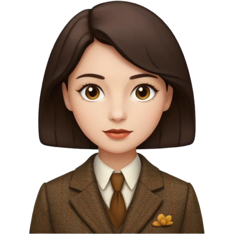 Old british vibe suit woman emoji
