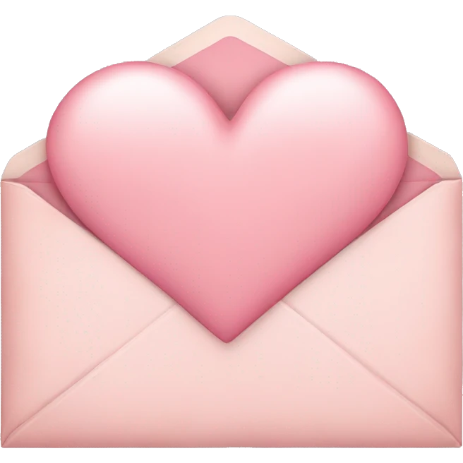 pastel pink heart envelope emoji