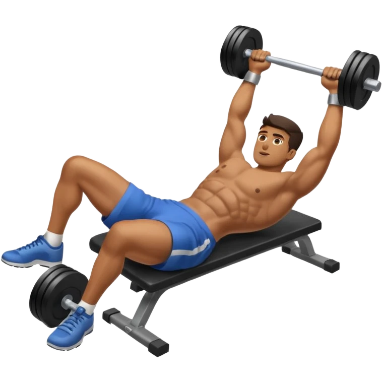 
Dumbbell press level with movement while lying down emoji
