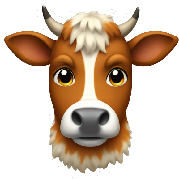 cow in a fox fur coat emoji