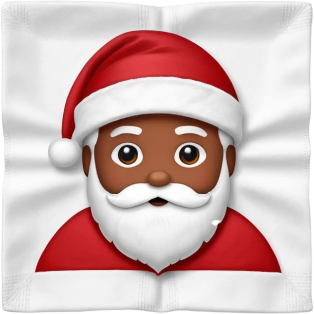 A black santa napkin  emoji