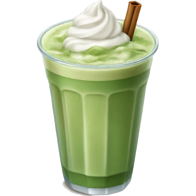 iced matcha latte without whipped cream emoji