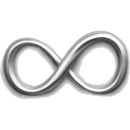 Infinity symbol in silver and elegant and small  emoji